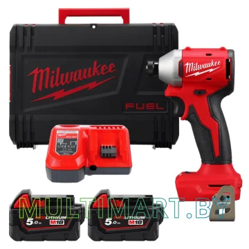 Винтоверт Milwaukee M18 BLIDR-502X (с 2-мя АКБ 5 Ач, кейс)